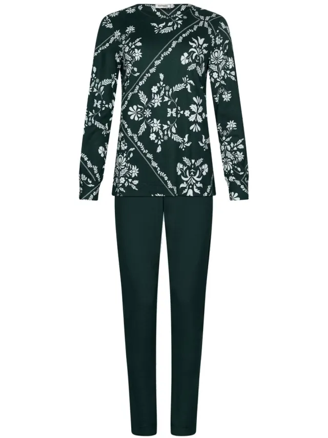 Pastunette Premium - Pyjama - Emerald - Katoen/Modal - Donkergroen