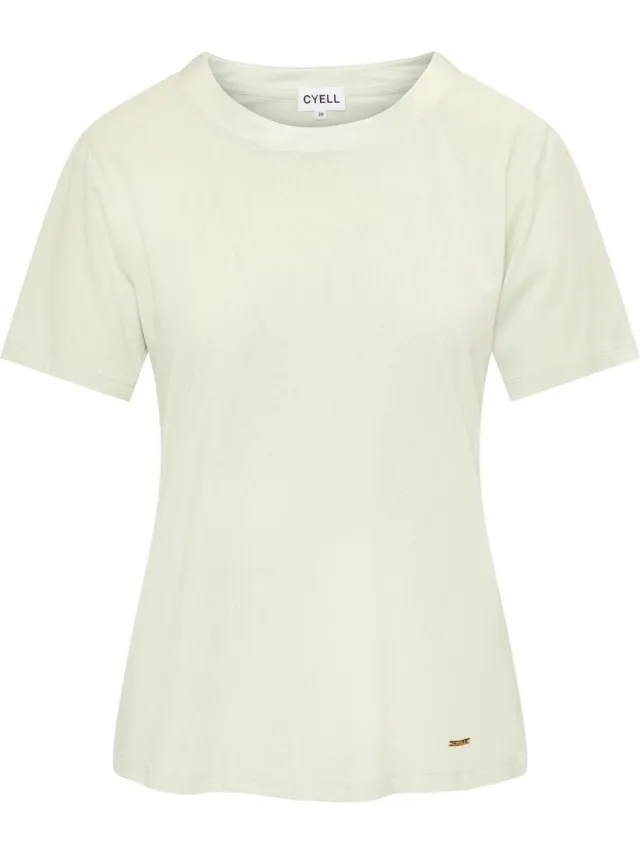 Cyell SATIN SOLIDS Shirt Korte Mouw Dames Groen