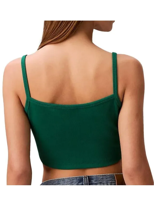 Calvin Klein Jeans Woven bralette groen