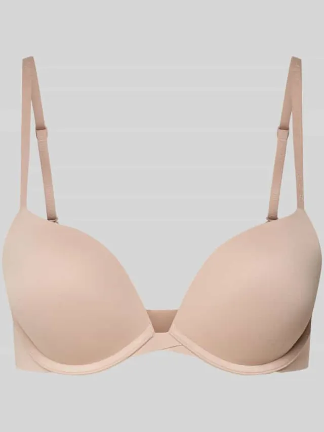 Calvin Klein Push-up-bh met verstelbare bandjes, model 'PERFECTLY FIT' Beige