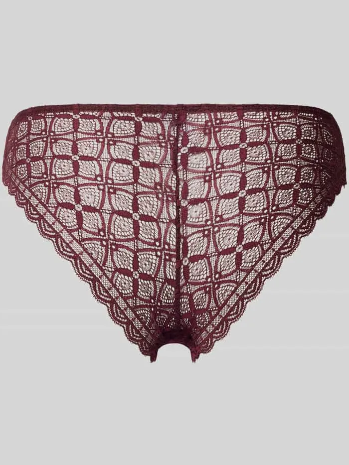 Jake*s Casual Slip met kant en strik prune, foto 2