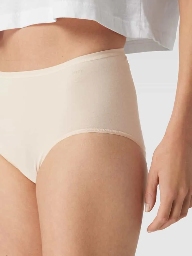 Mey Slip met labelprint, model 'Superfine' beige, foto 4