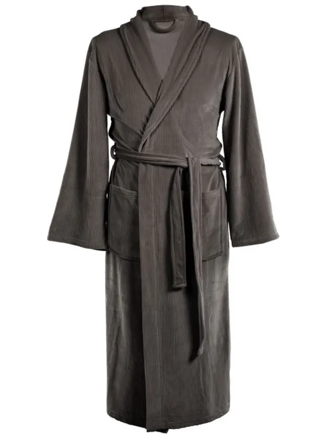 Tiseco Kamerjas ELENA - ochtondjas - baby fleece - unisex, grijs GREY