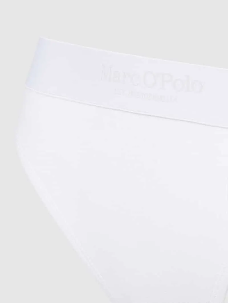 Marc O'Polo String met elastische band met logo in een set van 3 stuks wit, foto 3