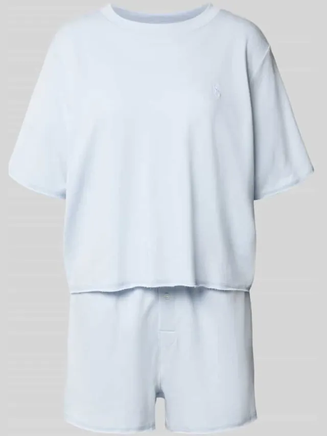 Polo Ralph Lauren regular fit pyjama van katoenmix Lichtblauw