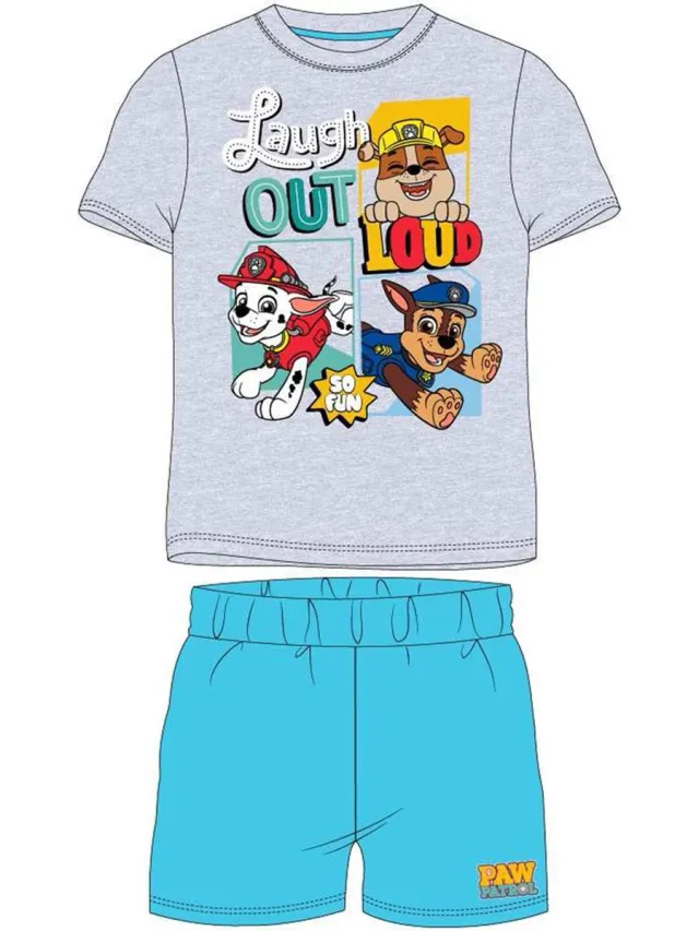 Nickelodeon Paw Patrol Shortama/pyjama Blauw Grijs