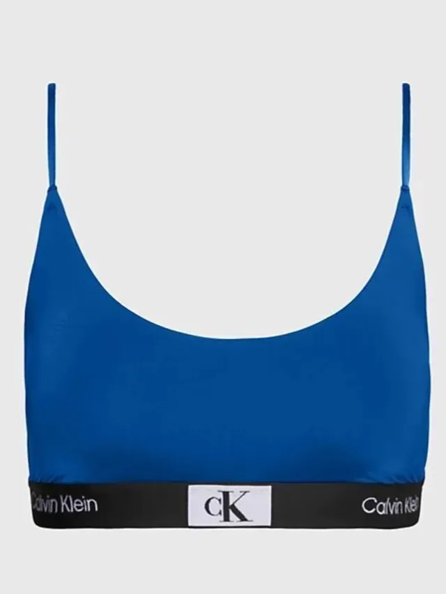 Calvin Klein Bralette CK96 – Limoges Blauw – Gerecycled Nylon – Dames – Elastische Onderboord – Verstelbare Bandjes