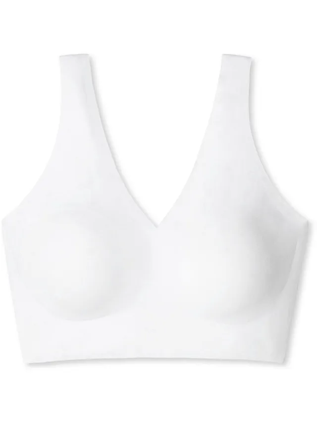 Schiesser Invisible Soft Bustier - uitneembare pads naadloos - Dames - Beha wit