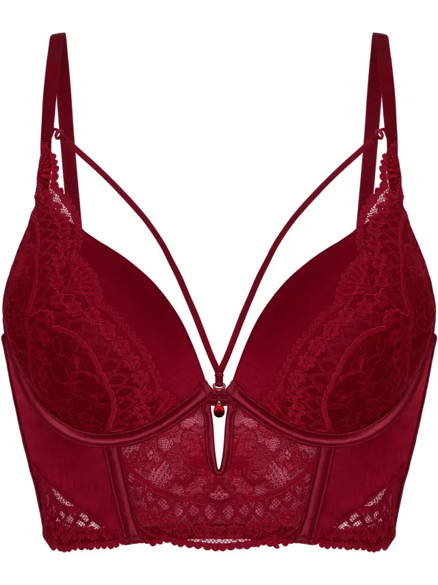 Hunkemöller Push-Up Longline Bra Tosca Rood