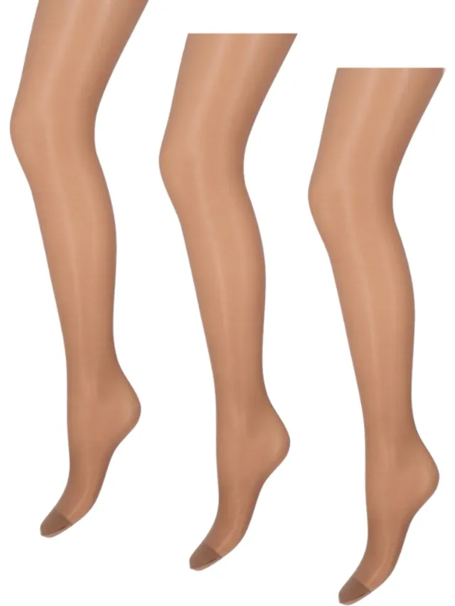 Marianne Matglans Dames Panty - 20 Den - 3-Pack - Muskaat