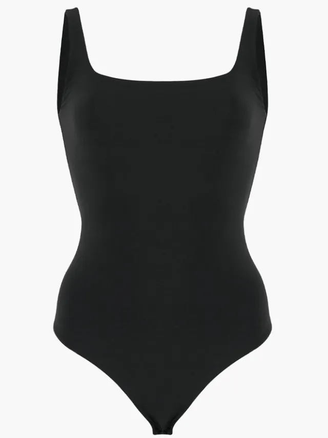 cfab Lage rug - Lichaam - Zwart - M - Corrigerende Body - Naadlos - corrigerend ondergoed dames