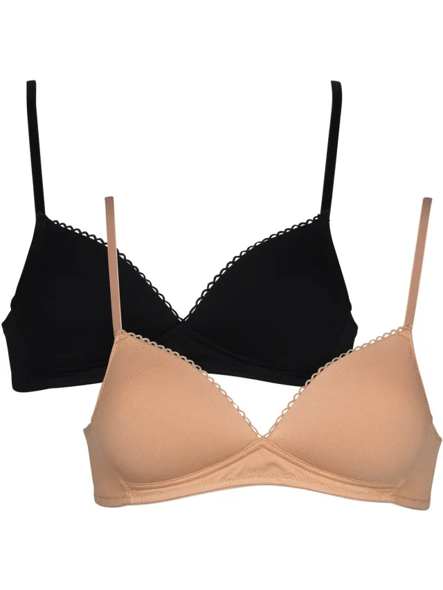 My Basic by After Eden After Eden My Basic 2-pack Dames Beha - Poeder/Zwart