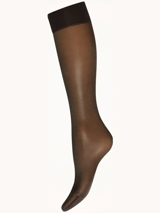 Wolford Satin Touch 20 Knee-Highs - nearly black