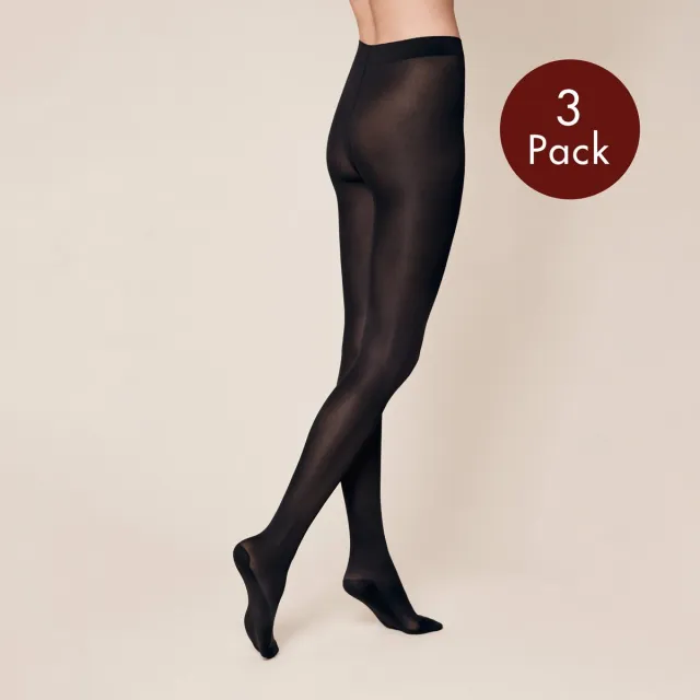 Kunert WARM UP 3-pack Dames Panty - Black