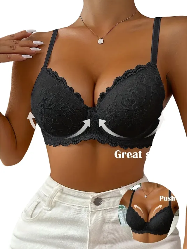 Currero BH Zonder Beugel - Strapless - Zonder Bandjes - Met Voorsluiting - Push-up Bh's - Comfort Beha - Comfortabel - Grote Sluiting - Zwart - Cupmaat