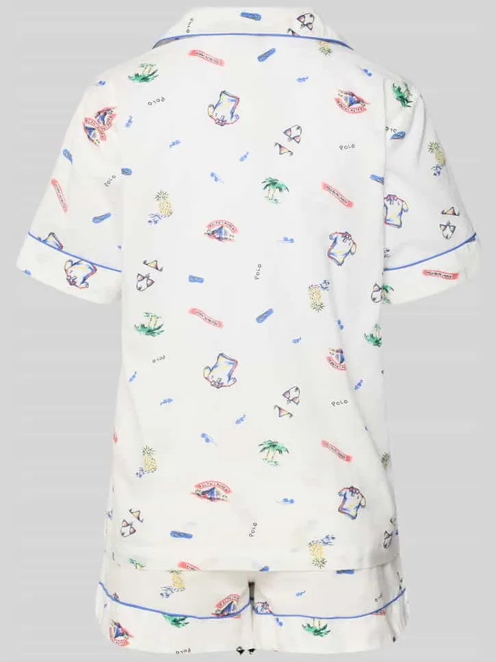 Polo Ralph Lauren comfort fit pyjama van puur katoen offwhite, foto 2