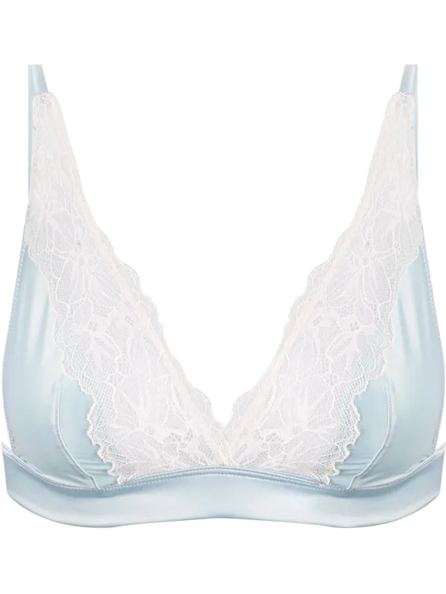 ESOTIQ Nori - Bralette - XL - Mintgroen - Satijn