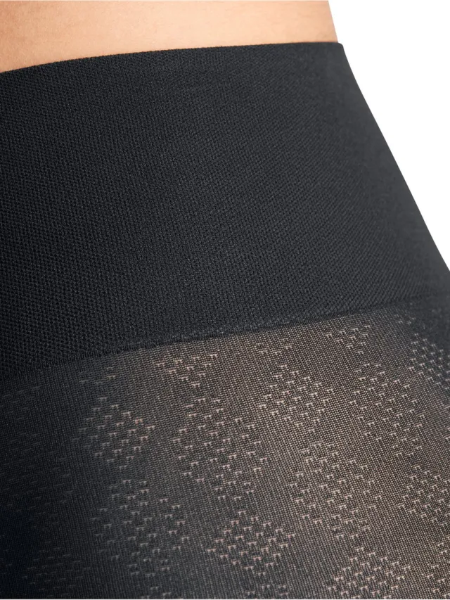 Falke Dovetail eenkleurig materiaal half ondoorzichtig 50 DEN panty dames zwart zwart 3009