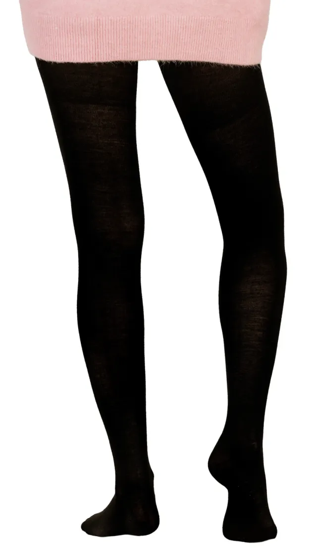 Steven 1 Paar Merino Wol Tights Vrouwen - Warme Thermische Winter Panty's - Zwart