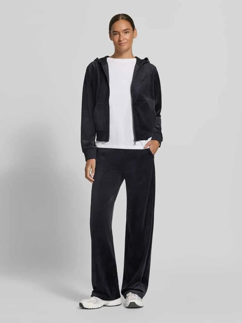 Guess straight fit sweatpants met elastische tailleband model 'LOREN' Zwart