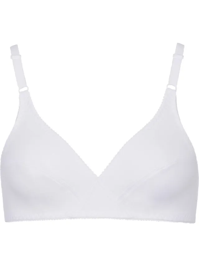 BeeDees Soft-BH Rock'n'Roll N Gemaakt van zuivere katoen, genaaide cups met klassieke contour wit