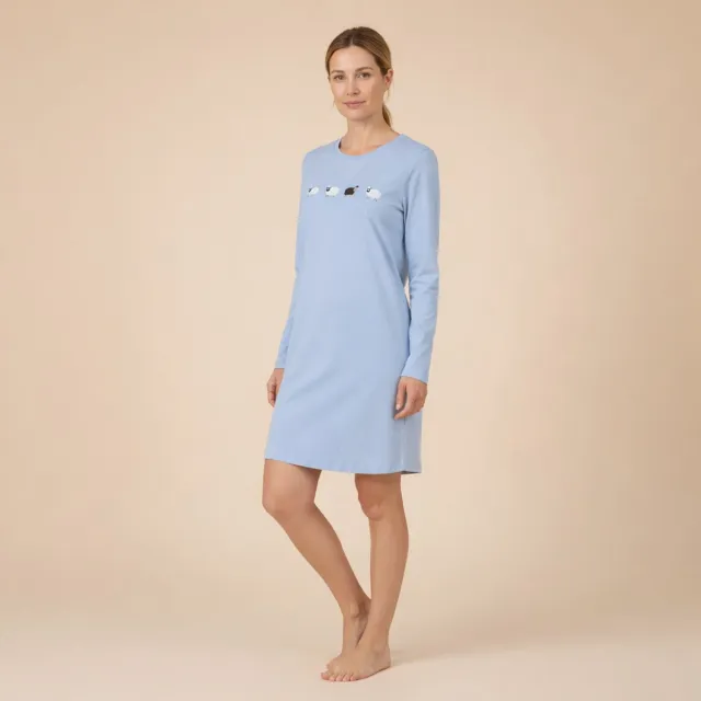 Ringella Sheep Parade – Nachtkleed – 6511027 – Fjord Blue – Blauw