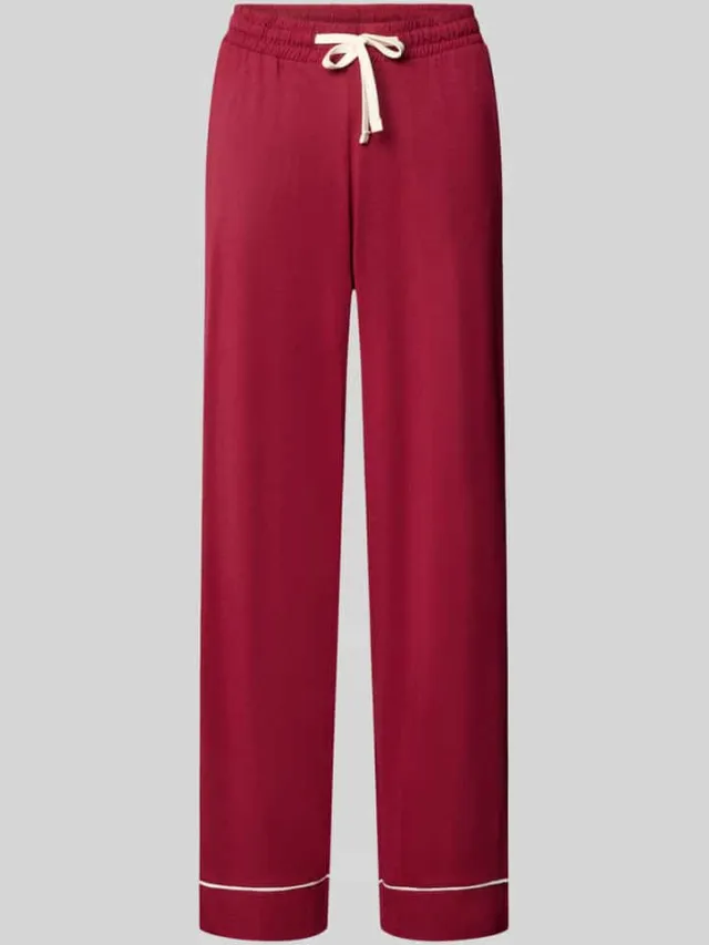 Christian Berg Woman Pyjamabroek met contrasterende strepen Donkerrood
