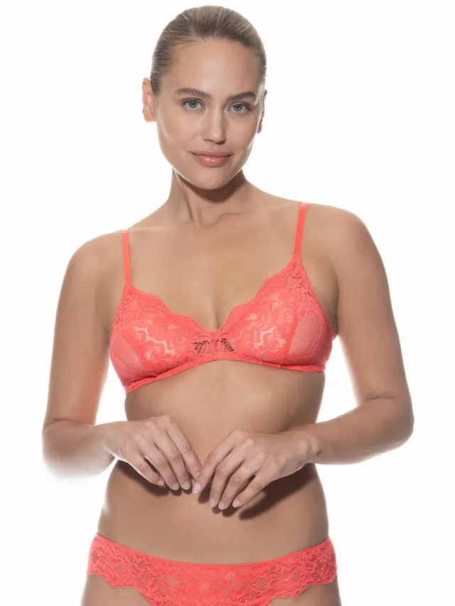 Mey Triangelbeha Serie Cotton Lace Red Lobster rood