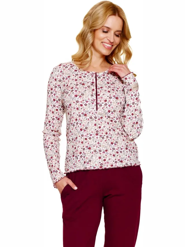 Doctor Nap Dames Pyjama Plus Size Flores PM.7307 44 / Rood