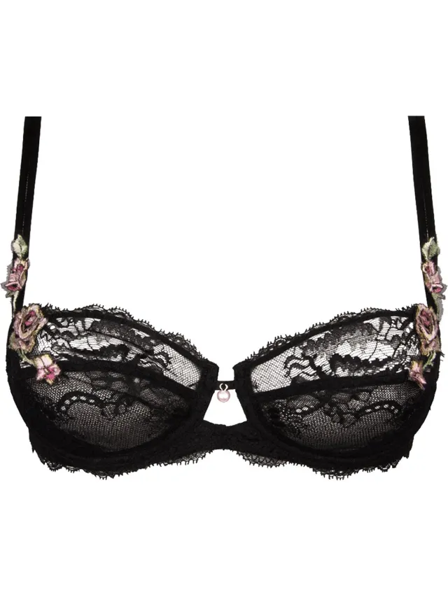 Lise Charmel Baconette BH - Desir de Roses - Roze/Groen - ACH3026 - EU 80D / FR Zwart
