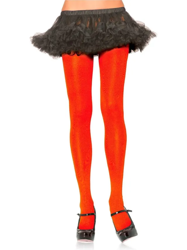 Leg Avenue Nylon opaque pantyhose ["Rood"]
