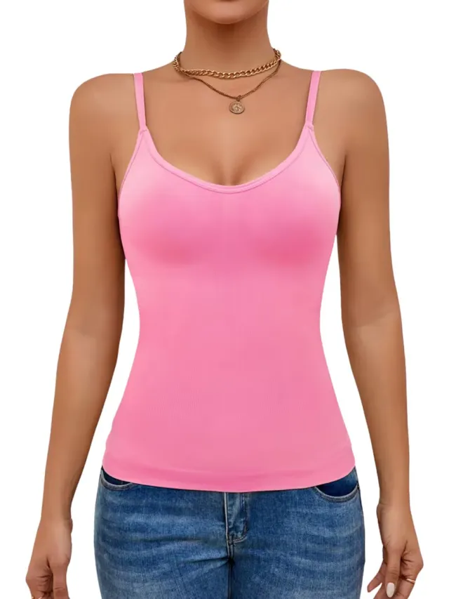 Currero Topje Dames - Top Kleding - Shirt - Blouse - Kort - Volwassen - Roze
