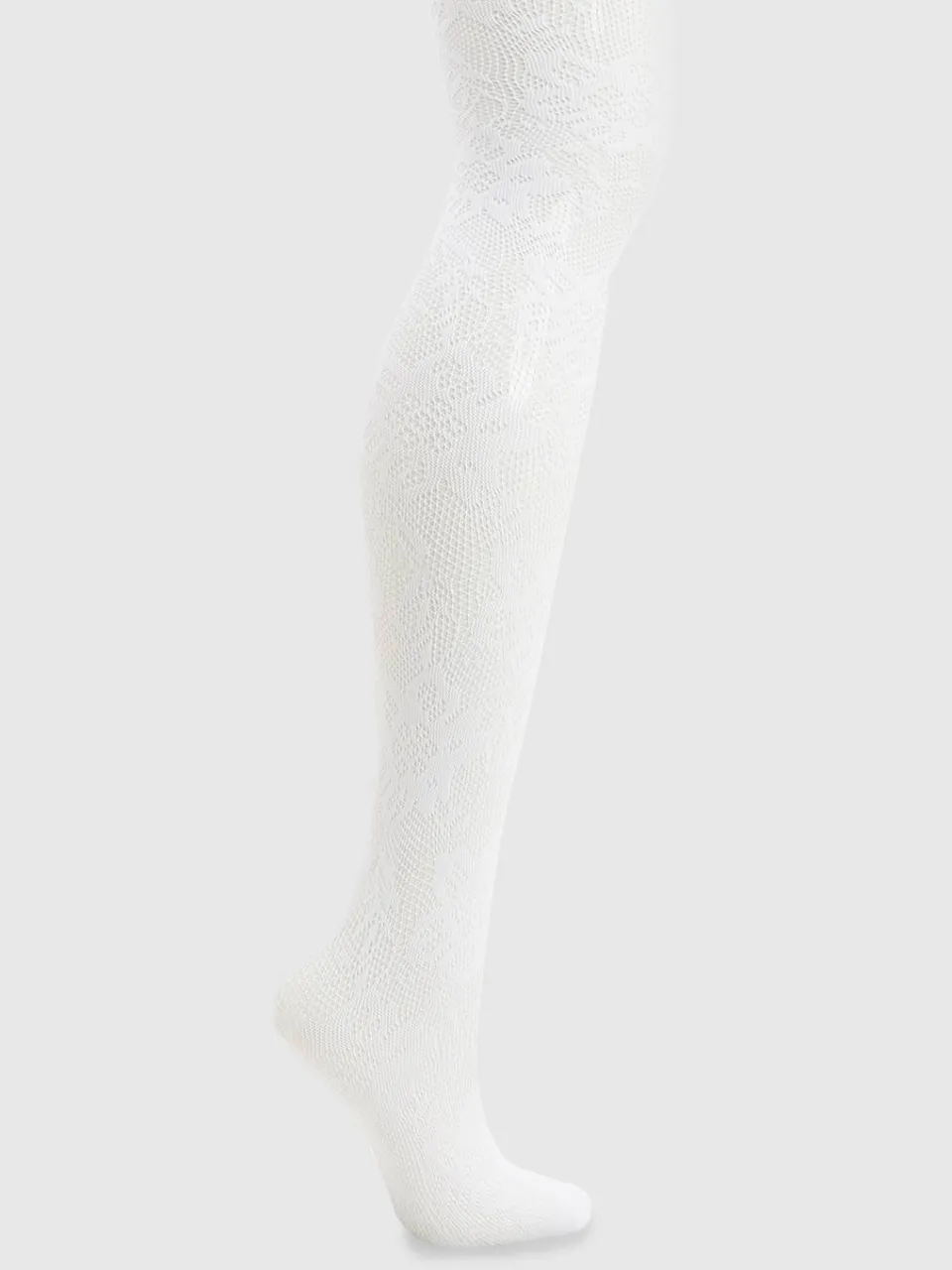 boohoo Dames Witte Panty Met Verspreide Bloemenprint En Visnetpatroon, foto 2