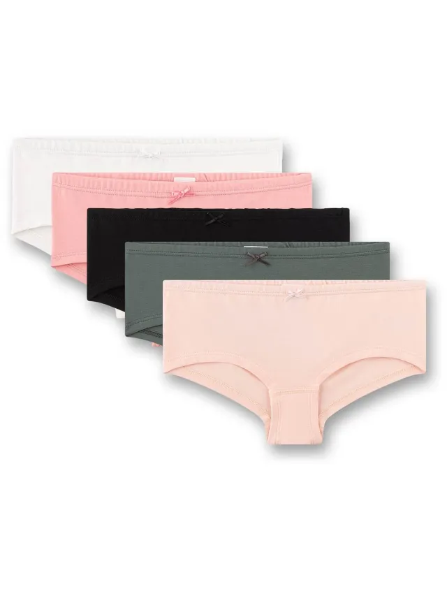Sanetta Slip Cutbrief 5er Pack 176 Set van 5 Zwart/Groen/Roze