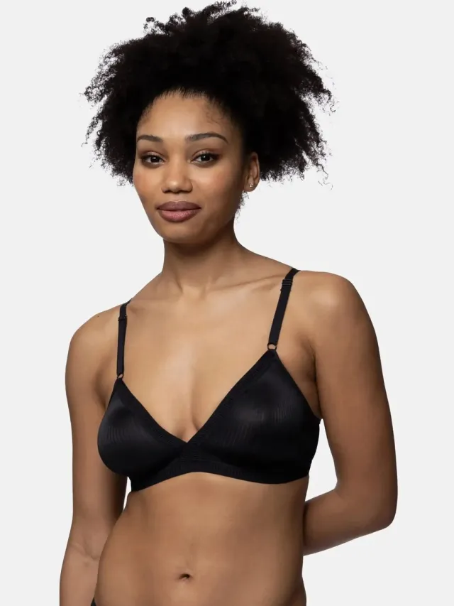 Dorina Niet voorgevormde Bh zonder beugel - Tiffany - Bralette met sluiting - Katoen - 80B - Wit