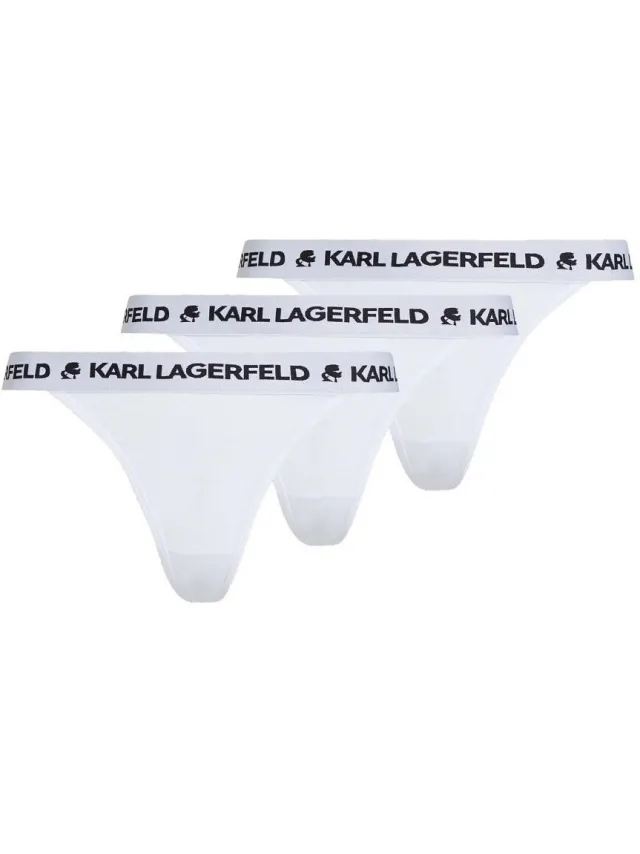 Karl Lagerfeld Logo Brazilian 3-pack wit