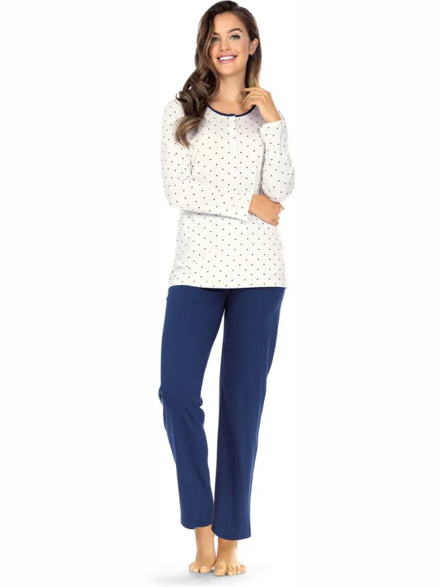 Comtessa Ascafa Pyjama 'Lovely Hearts' - Wit