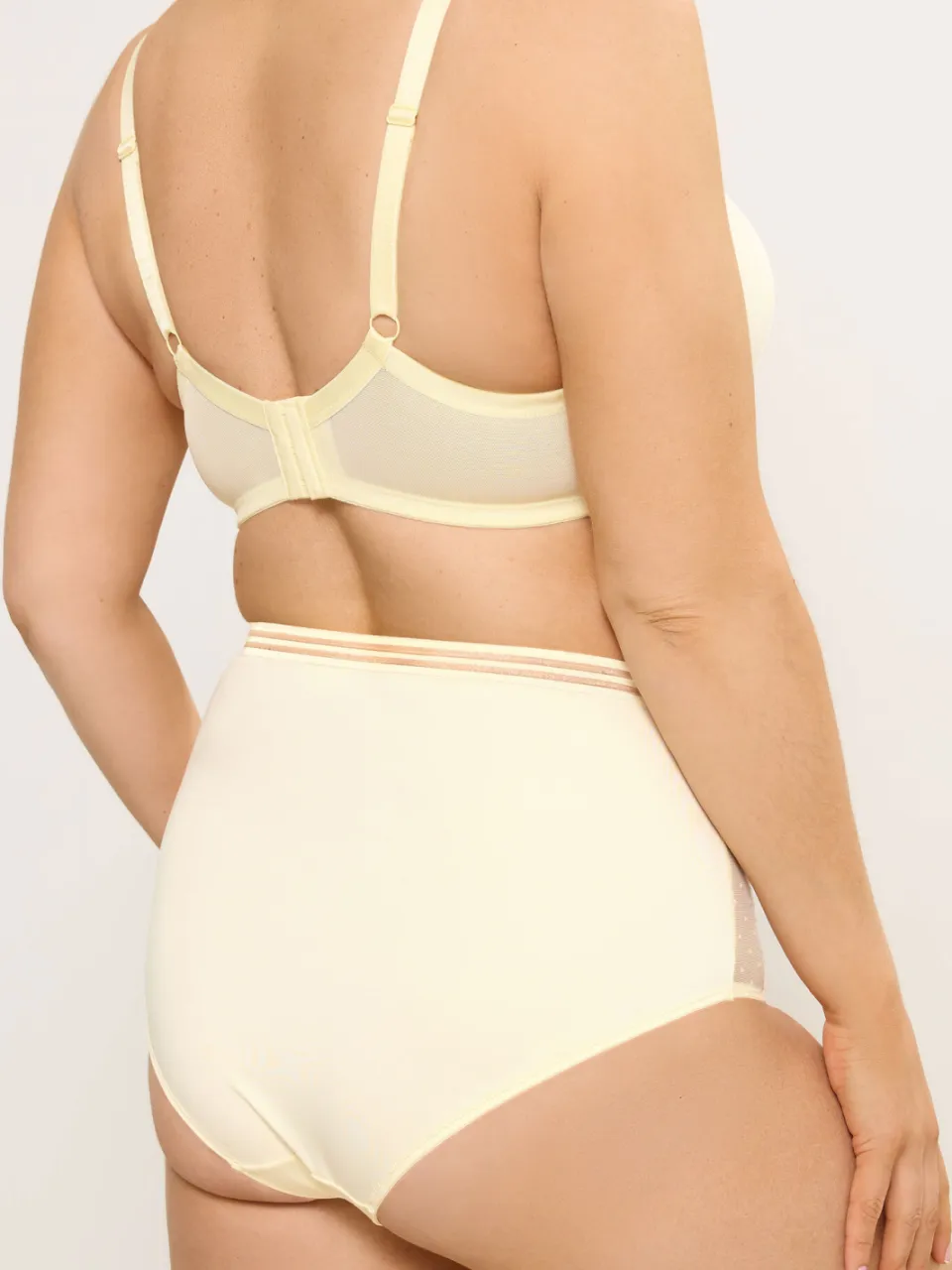 Yours Gele Kanten Dobby Slip Met Volledige Dekking-48 geel, foto 3