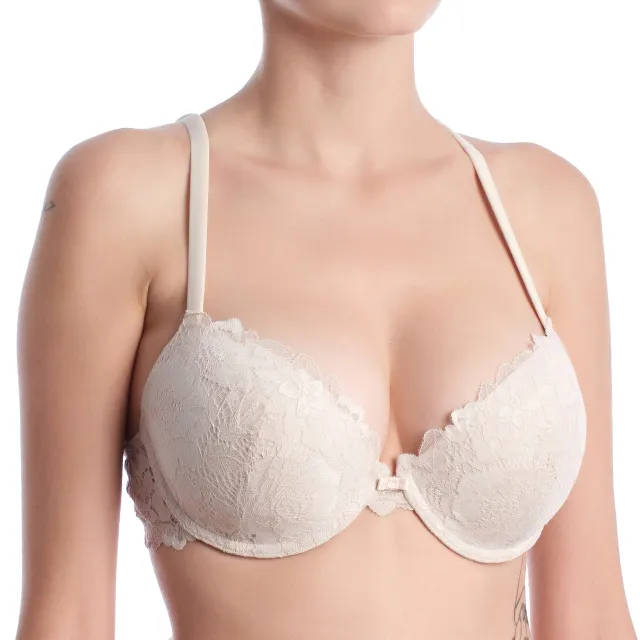 Lormar Dames Ondersteunende Beha met EASYUP-PUSHUP Cups Beige