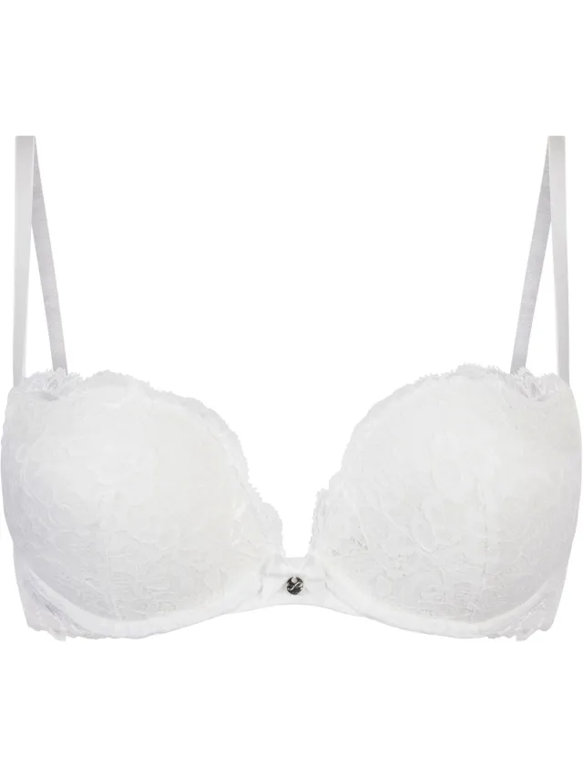 Hunkemöller Dames Lingerie Voorgevormde maximizer beugel bh Marine - Wit