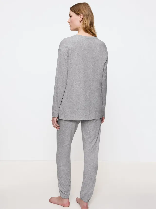 Triumph Pyjama Endless Comfort donkergrijs gemêleerd