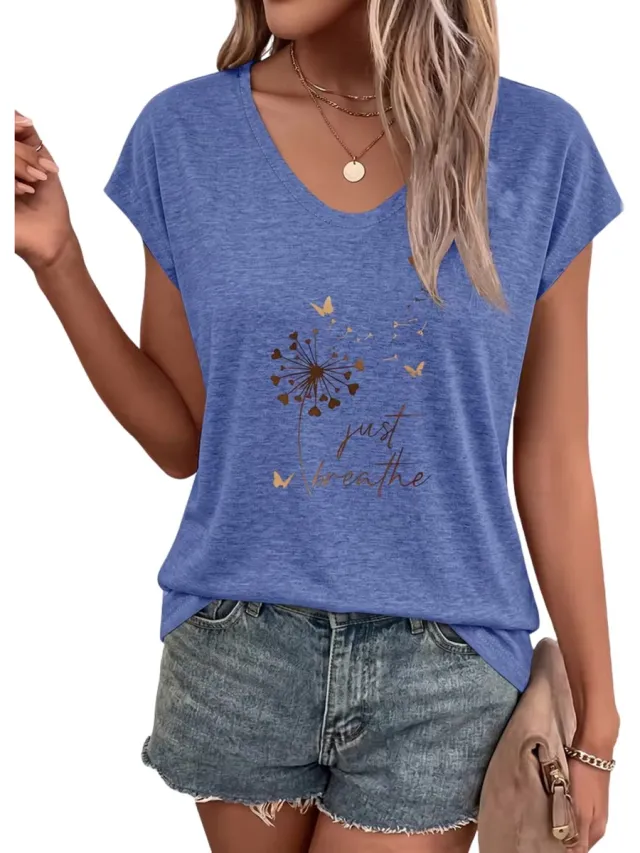 Currero Topje Dames - Top Kleding - Shirt - Blouse - Kort - Volwassen - Meerkleurig Blauw Veelkleurig-Blauw