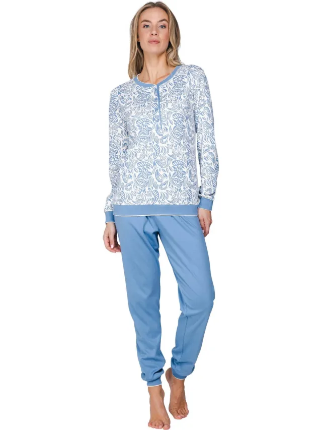 Pastunette Blue Paisley pyjama lichtblauw Lichtblauw/wit