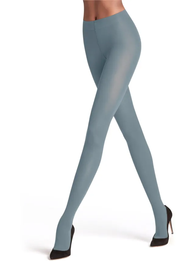 Falke Matt Deluxe eenkleurig materiaal transparant 30 DEN panty dames blauw-L blauw 6592