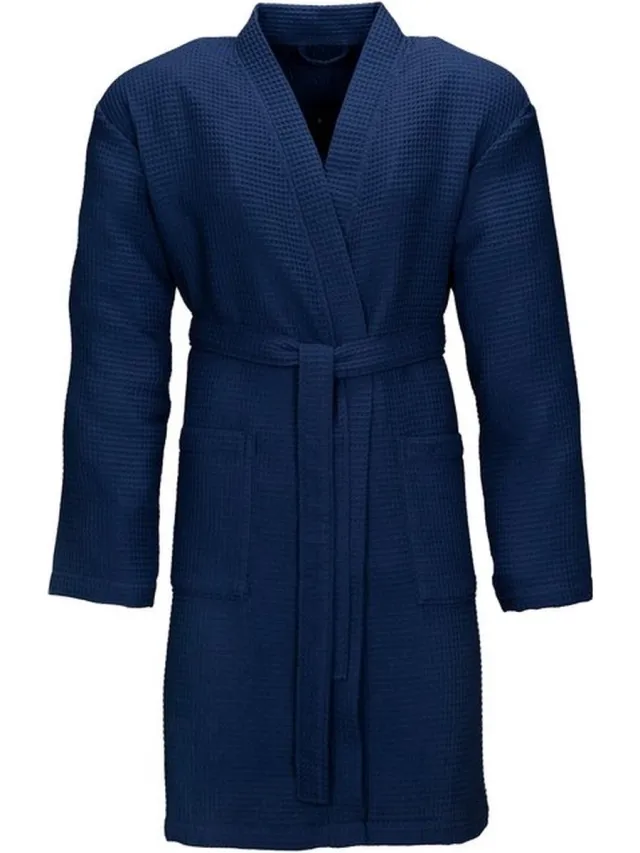 Vossen Badjas Comfort Line ROM - Pique Winternight S - Sauna Badjas Blauw