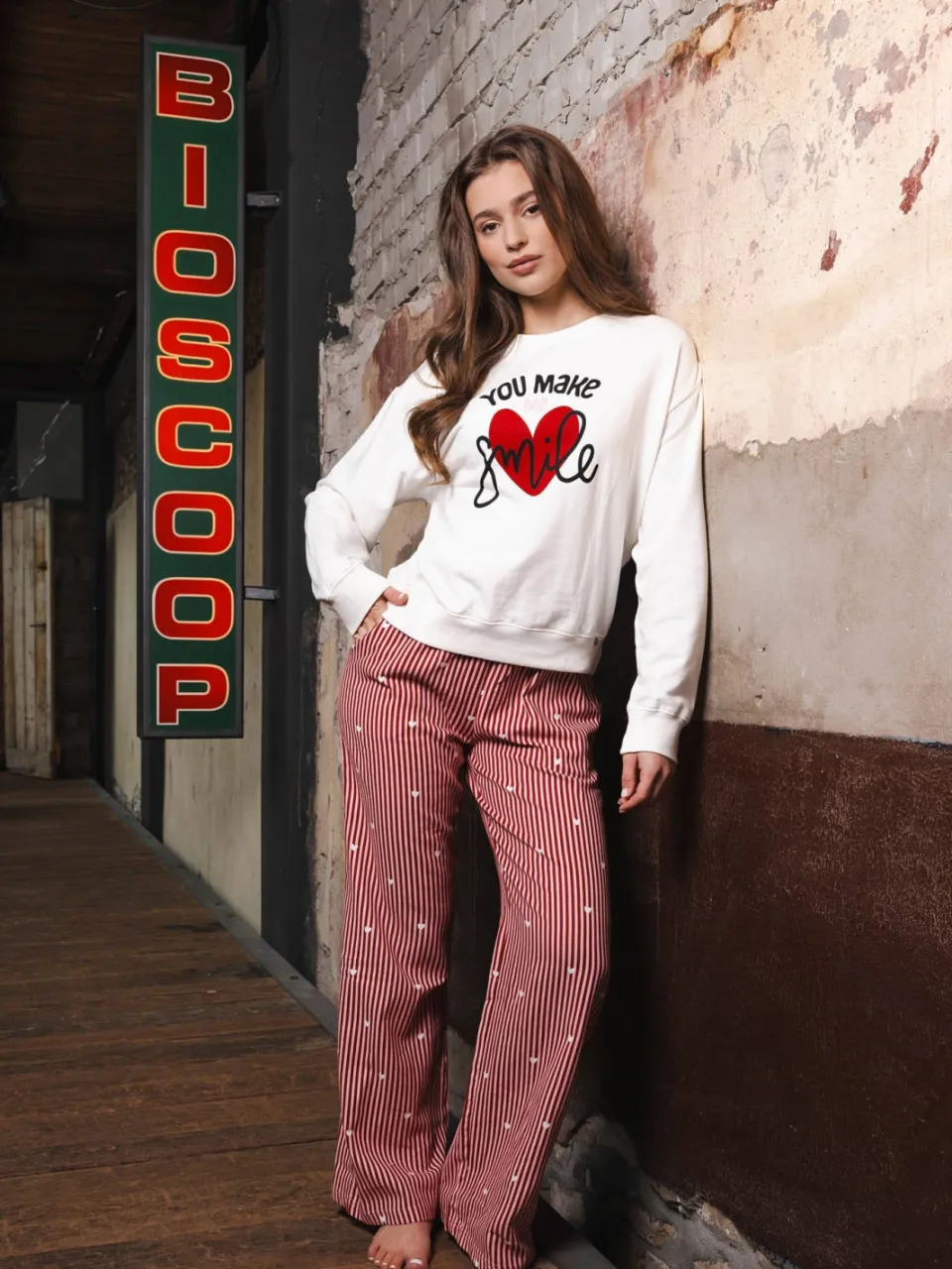 Rebelle Endless Love pyjamaset rood/wit, foto 2
