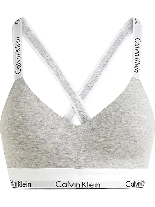 Calvin Klein dames Modern Cotton lightly lined bralette - bralette - grijs