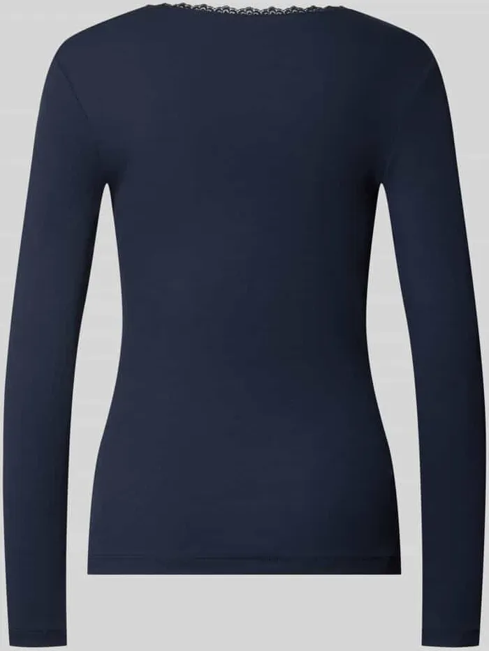 Christian Berg Woman Pyjamabovendeel van katoenmix donkerblauw, foto 2