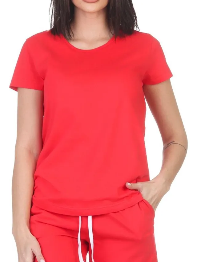 Normann Damespyjamashirt met korte mouwen mix & match pink