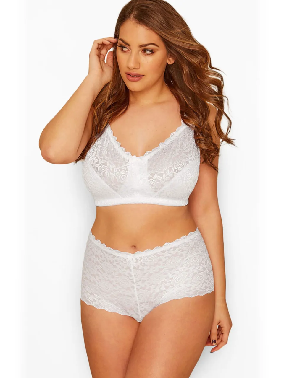 Yours Kanten Bh Zonder Beugel In Wit Bestsellersize, foto 4